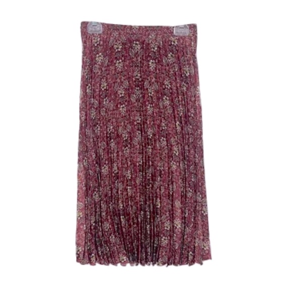 ❤️ 🆕 MAX STUDIO Floral Pleated Skirt Size S - Picture 6 of 6